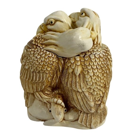 Harmony Kingdom Queens Counsel Eagles Figurine Trinket Box Resin Made In England - Picture 3 of 8